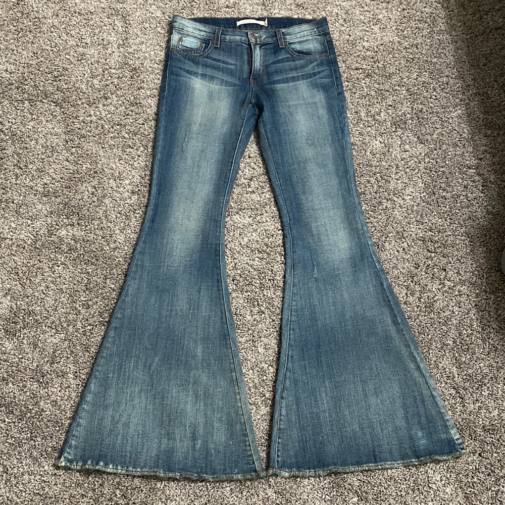 NWOT distressed flare bell bottoms